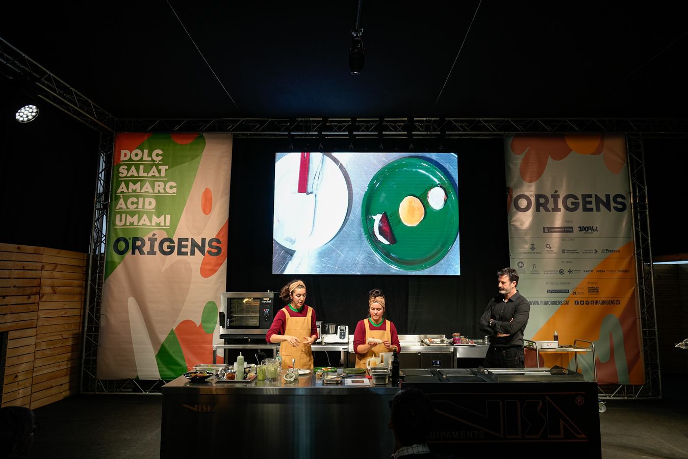 Showcooking en directo en la feria Orígens